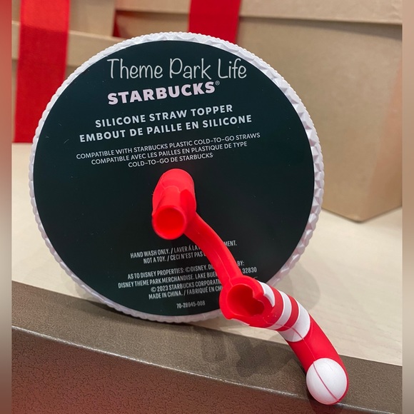 Walt Disney World Parks Christmas 2023 Starbucks Venti Bling Tumbler Candy Cane - Picture 4 of 4